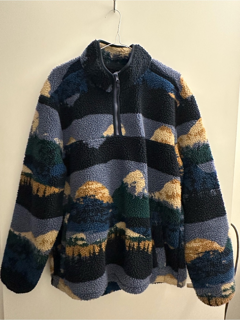 Half-zip Fleece Pullover in Mountain View Pattern